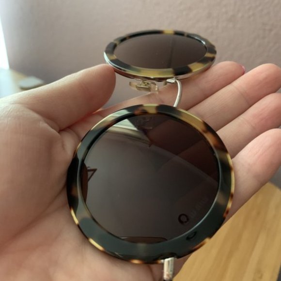 Miu Miu Brown Tortoise Round-frame Acetate Sunglasses